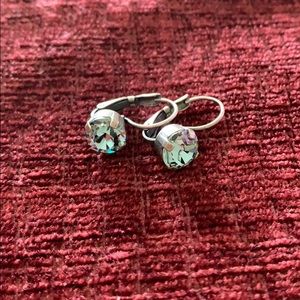 Blue and silver earrings